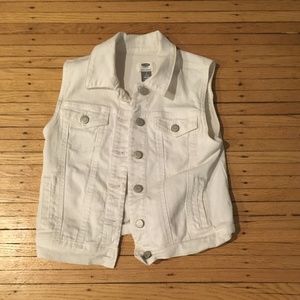 White Denim Vest
